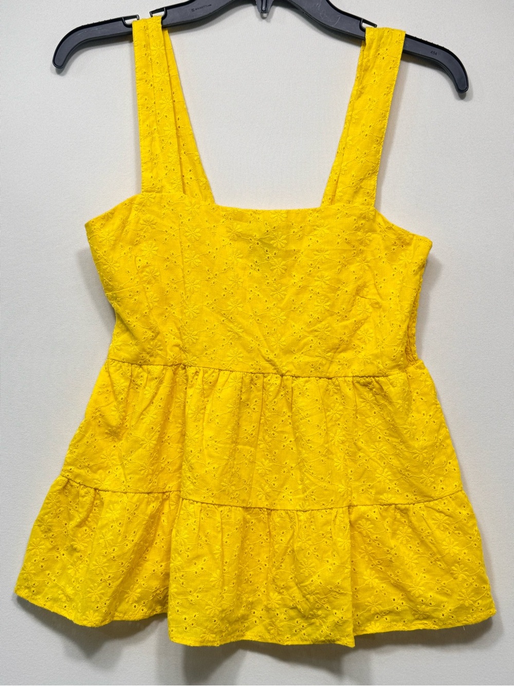 Aqua 100% cotton EYELET BABYDOLL TOP, XS nwot